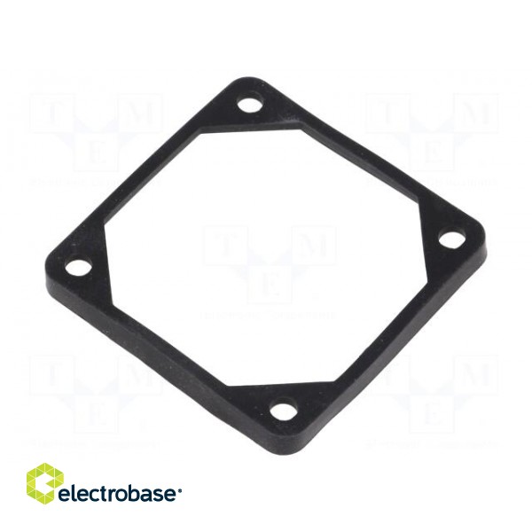 Mounting gasket | Ømount.hole: 5mm | black | Shore hardness: 40