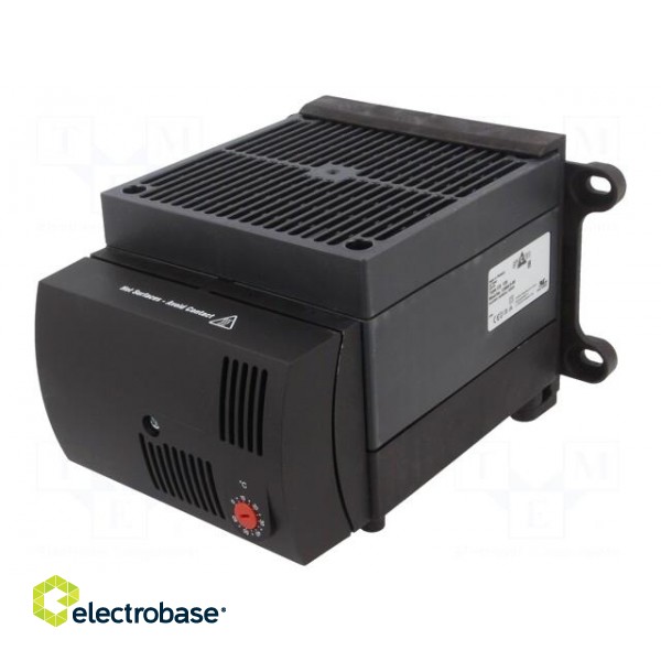 Blower heater | 1.2kW | IP20 | DIN,M6 screw | 182x168x120mm | 230V image 1