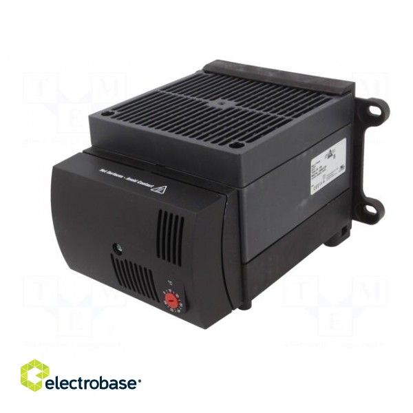 Blower heater | 1.2kW | IP20 | DIN,M6 screw | 182x168x120mm | 230V image 2