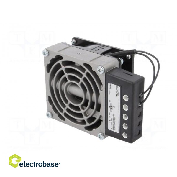 Blower heater | 100W | IP20 | for DIN rail mounting | 80x112x47mm image 2