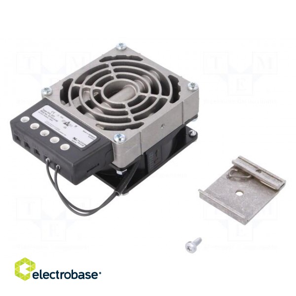 Blower heater | 150W | IP20 | for DIN rail mounting | 80x112x47mm image 1