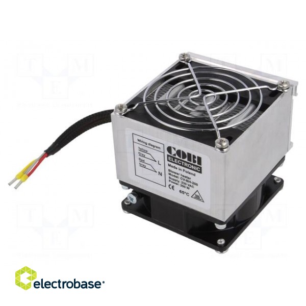 Blower heater | 200W | IP20 | for DIN rail mounting | 230VAC image 1