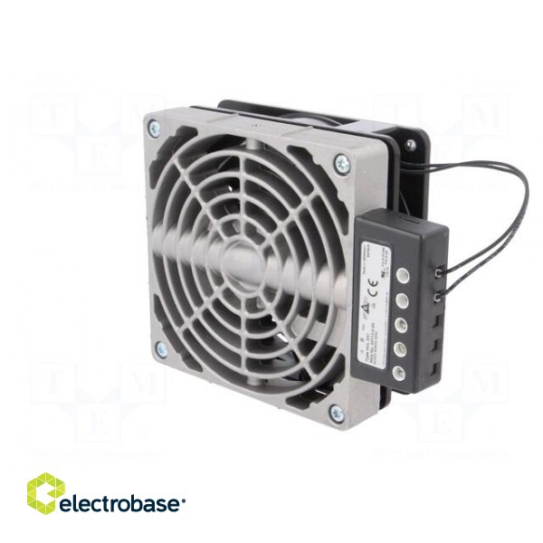 Blower heater | 200W | IP20 | for DIN rail mounting | 119x151x47mm image 2