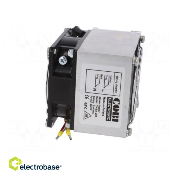 Blower heater | 200W | IP20 | for DIN rail mounting | 230VAC image 5