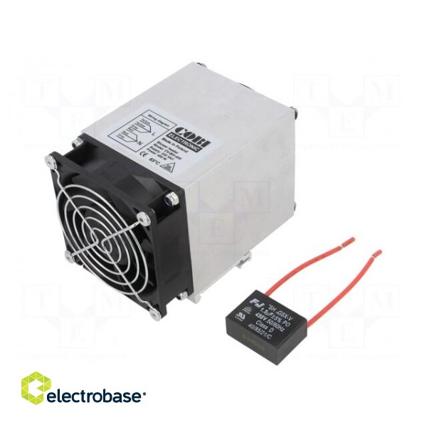 Blower | heating | 400W | 230VAC | IP20 | for DIN rail mounting фото 1