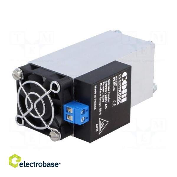 Blower | heating | 50W | 230VAC | IP20 | for DIN rail mounting image 2