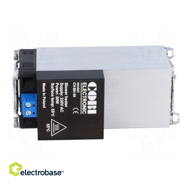 Blower | heating | 50W | 230VAC | IP20 | for DIN rail mounting image 3