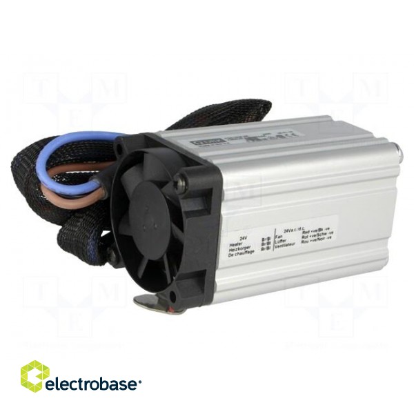 Blower heater | CIRRUS 40/1 | 60W | 24VAC | 24VDC | IP20 | 42x42x72mm image 1