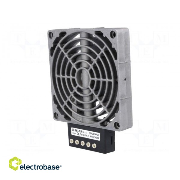 Radiator heater | 400W | 145°C | 48V | DIN EN50022 35mm | 120x152x56mm image 1