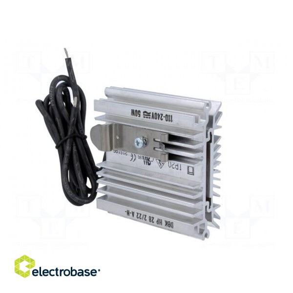 Radiator heater | NIMBUS D65 | 50W | IP20 | DIN EN50022 35mm | 240V image 8