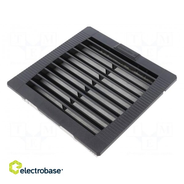 Filter | Cutout: 125x125mm | D: 26mm | IP54 | Mounting: push-in | black