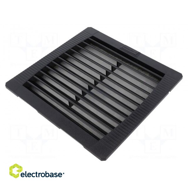 Filter | Cutout: 177x177mm | D: 34mm | IP54 | Mounting: push-in | black image 1
