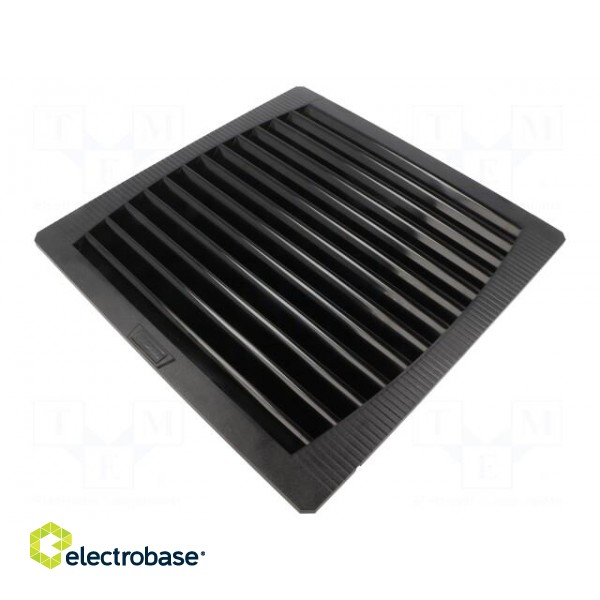 Filter | Cutout: 291x291mm | D: 39mm | IP55 | Mounting: push-in | black фото 1