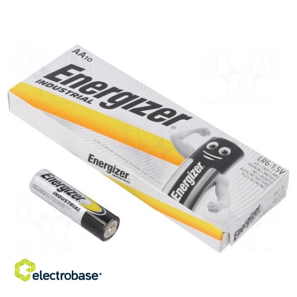 Battery: alkaline | 1.5V | AA | non-rechargeable | 10pcs | Industrial