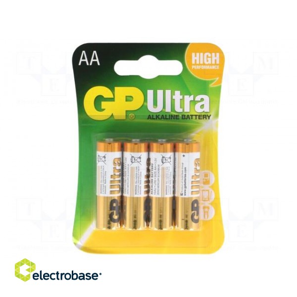 Battery: alkaline | 1.5V | AA | non-rechargeable | 4pcs.