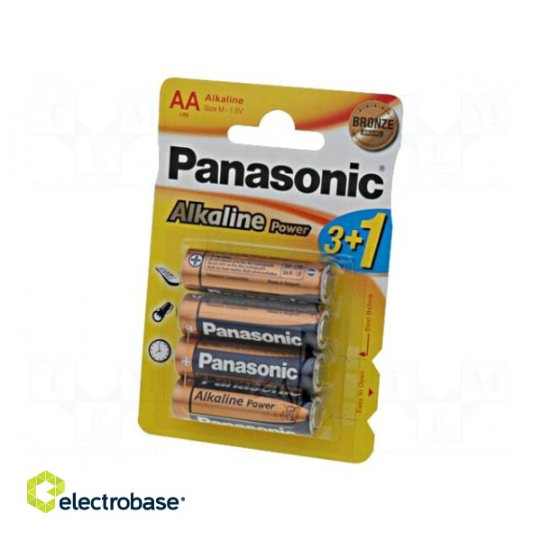 Battery: alkaline | 1.5V | AA | BRONZE | Batt.no: 4 | non-rechargeable
