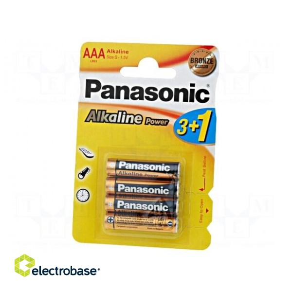 Battery: alkaline | 1.5V | AAA | BRONZE | Batt.no: 4 | non-rechargeable