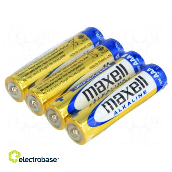 Battery: alkaline | 1.5V | AAA | Batt.no: 4 | Ø10.5x44.5mm