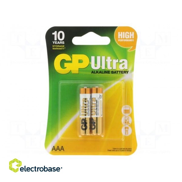 Battery: alkaline | 1.5V | AAA,R3 | non-rechargeable | Ø10.5x44.5mm