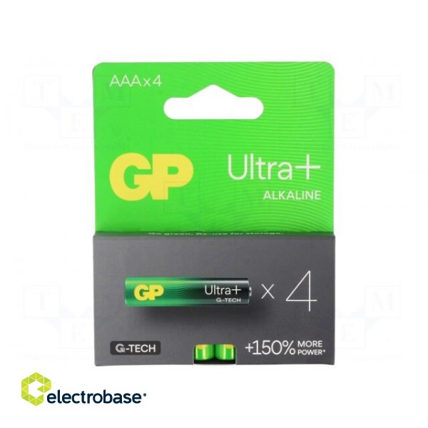 Battery: alkaline | 1.5V | AAA,R3 | ULTRA PLUS | Batt.no: 4