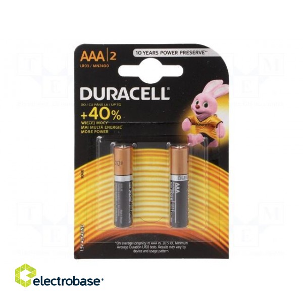 Battery: alkaline | 1.5V | AAA,R3 | Basic | Batt.no: 2