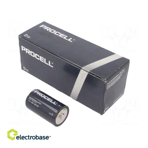 Battery: alkaline | 1.5V | D | non-rechargeable | 10pcs.