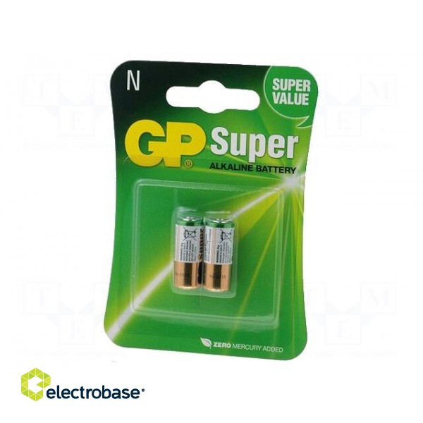 Battery: alkaline | 1.5V | N,R1 | Batt.no: 2 | non-rechargeable