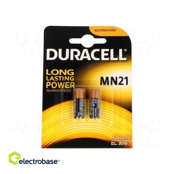 Battery: alkaline | 12V | 23A,8LR932,A23 | non-rechargeable | 2pcs.
