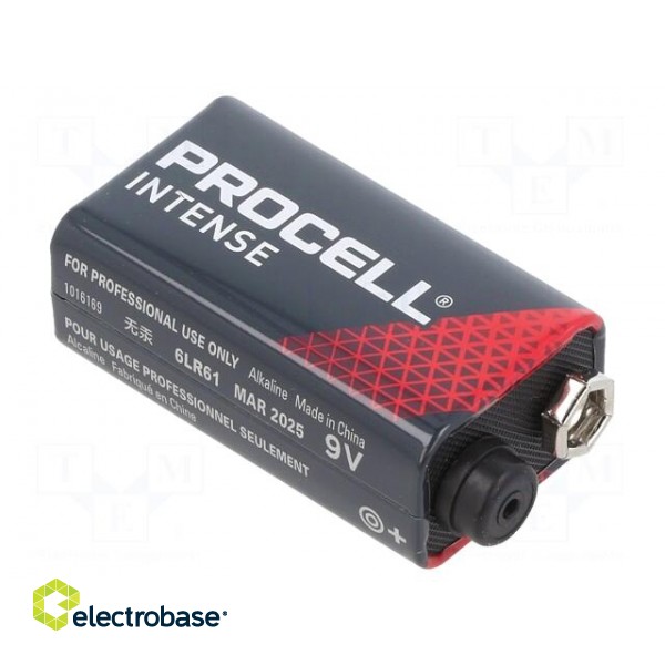 Battery: alkaline | 9V | 6F22 | non-rechargeable | 10pcs. paveikslėlis 2