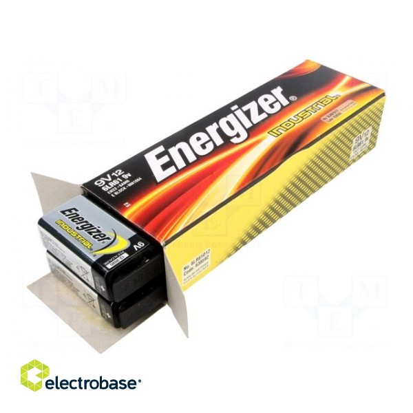 Battery: alkaline | 9V | 6F22 | non-rechargeable | 12pcs | Industrial image 1