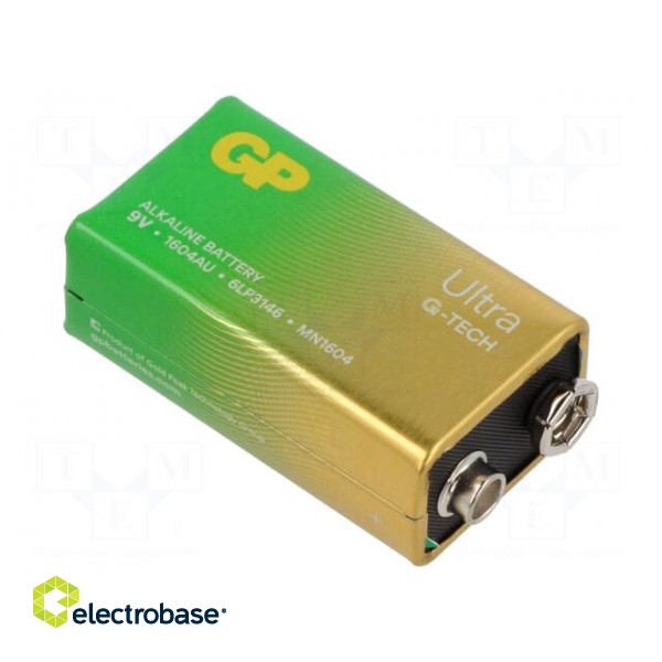 Battery: alkaline | 9V | 6F22 | non-rechargeable | 48.5x26.1x17.1mm