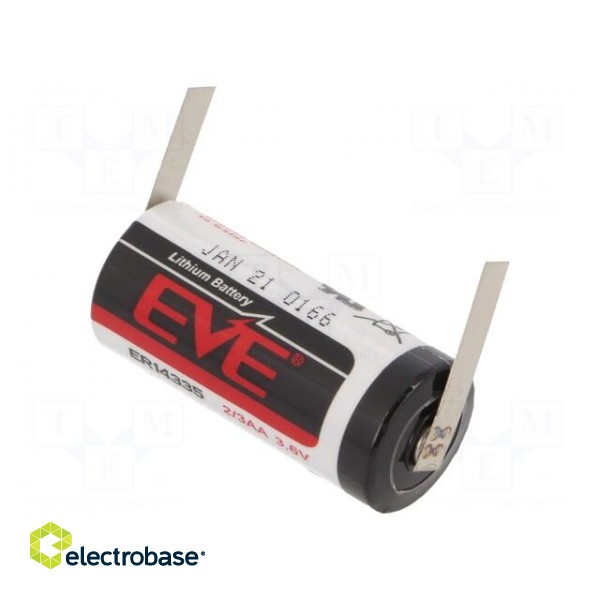 Battery: lithium | 3.6V | 14335,2/3AA | 1650mAh | non-rechargeable