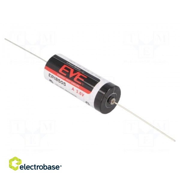 Battery: lithium | 3.6V | 18505 | axial | Ø18.7x50.5mm | 3800mAh