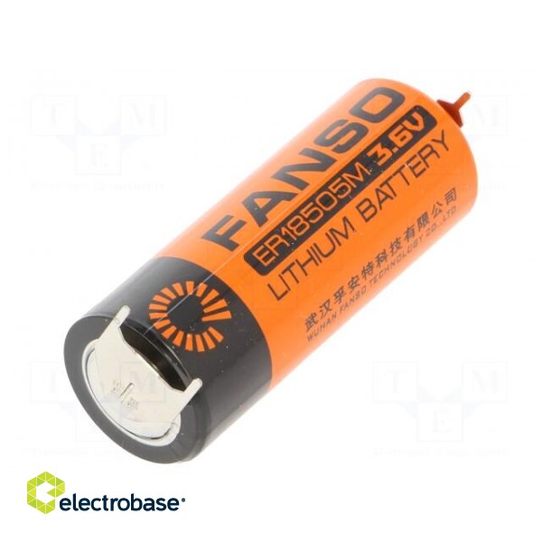 Battery: lithium | 3.6V | 18505 | 3pin,positive pole:  2pin | 3500mAh