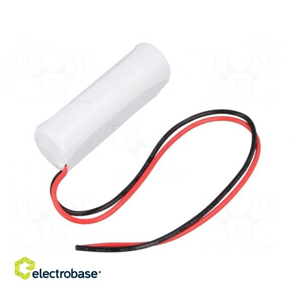 Battery: lithium | 3.6V | AA | cables | Body dim: Ø14.5x50.5mm | 2100mAh