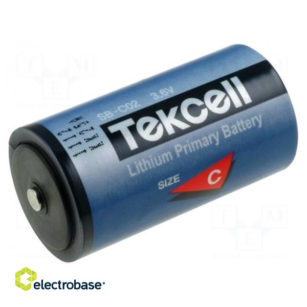 Battery: lithium | 3.6V | C | Ø25.6x49.5mm | 8500mAh | non-rechargeable