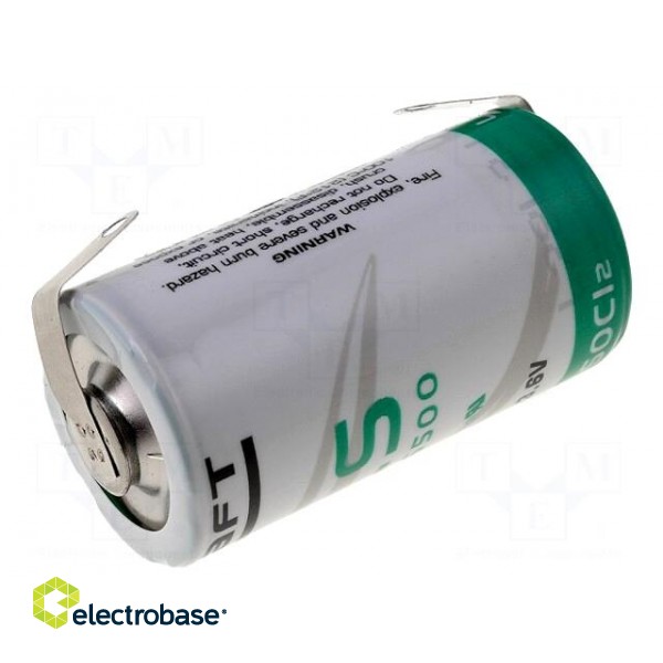 Battery: lithium | 3.6V | C | soldering lugs | Ø26x50mm | 7700mAh