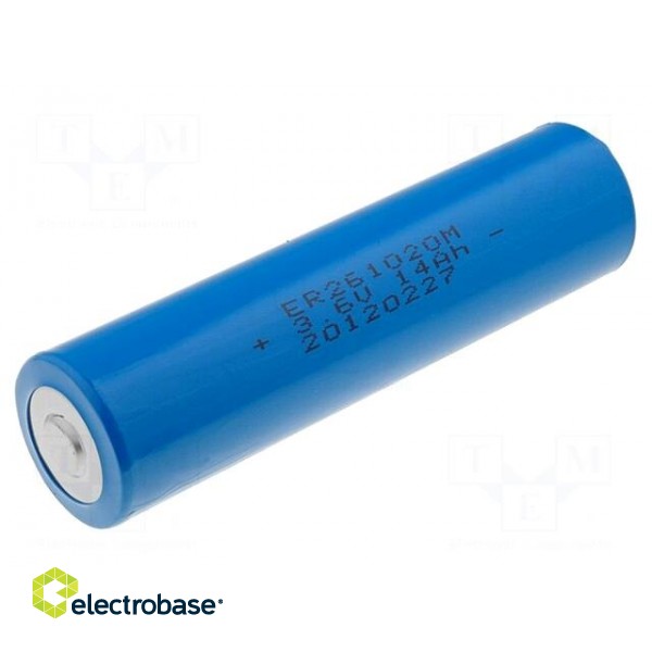 Battery: lithium | 3.6V | CC | Ø26x102mm | 13000mAh | non-rechargeable
