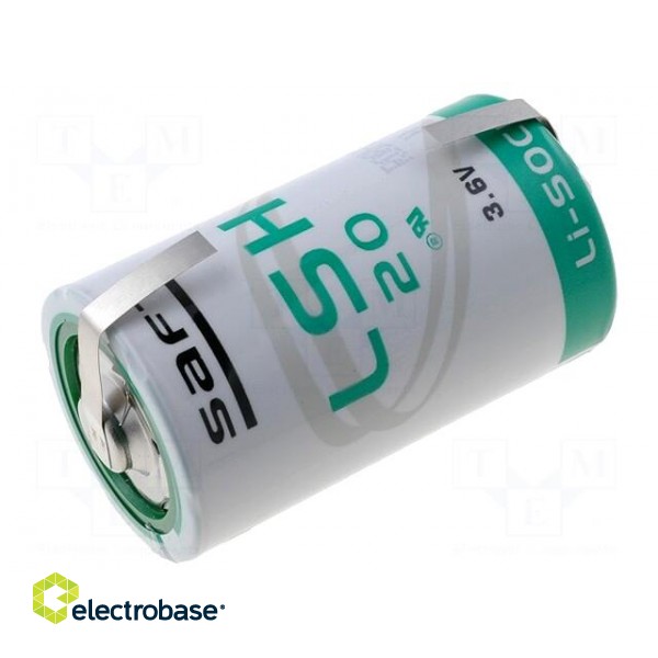 Battery: lithium | 3.6V | D | 13000mAh | Ø33.5x61.5mm | soldering lugs