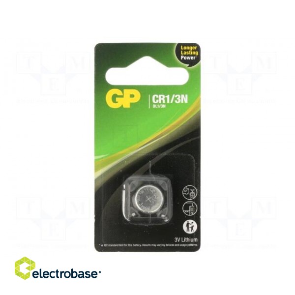 Battery: lithium | 3V | 1/3N | non-rechargeable | 1pcs.