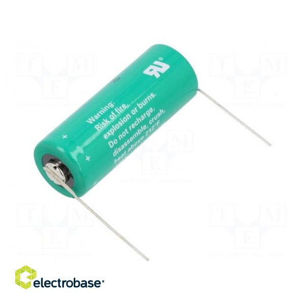 Battery: lithium | 3V | A | 2400mAh | non-rechargeable | Ø17x45mm | axial