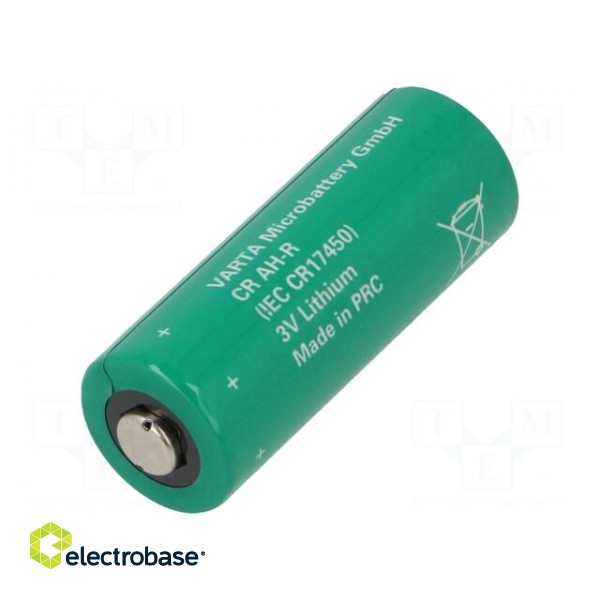 Battery: lithium | 3V | A | 2400mAh | non-rechargeable | Ø17x45mm