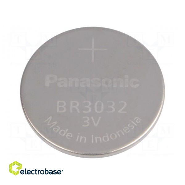 Battery: lithium | 3V | BR3032,coin | Ø30x3.2mm | 500mAh