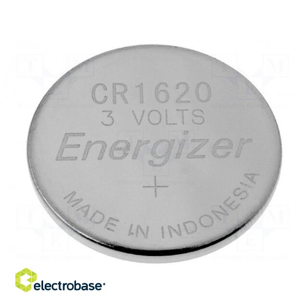 Battery: lithium | 3V | CR1620,coin | 79mAh | non-rechargeable | 1pcs.