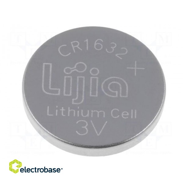 Battery: lithium | 3V | CR1632,coin | Ø16x3.2mm | 120mAh