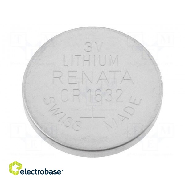 Battery: lithium | 3V | CR1632,coin | Ø16x3.2mm | 125mAh