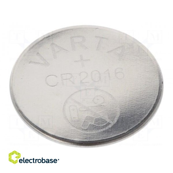 Battery: lithium | 3V | CR2016,coin | 86mAh | non-rechargeable