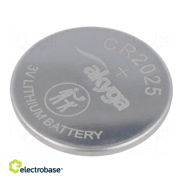 Battery: lithium | 3V | CR2025,coin | 150mAh | non-rechargeable