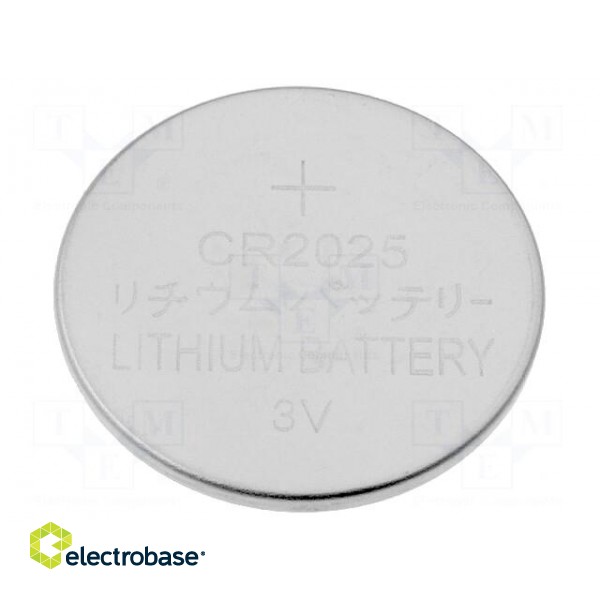 Battery: lithium | 3V | CR2025,coin | Ø20x2.5mm | non-rechargeable