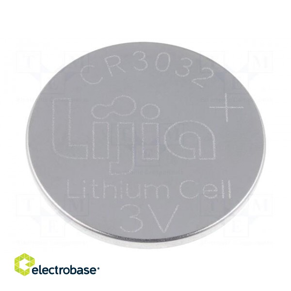 Battery: lithium | 3V | CR3032,coin | 500mAh | non-rechargeable